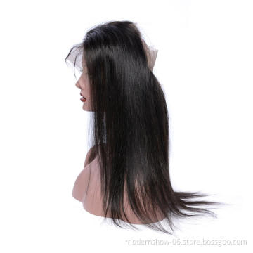 100 Unprocessed Silk Straight Human Hair 360 Degrees Lace Frontal Closure With Baby Hair